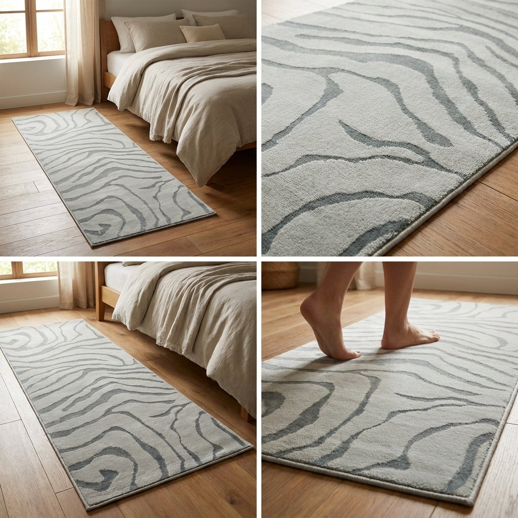 Luxury Bedside Runner Rug – Soft Modern Bedroom Carpet (60 × 140 CM) ✨