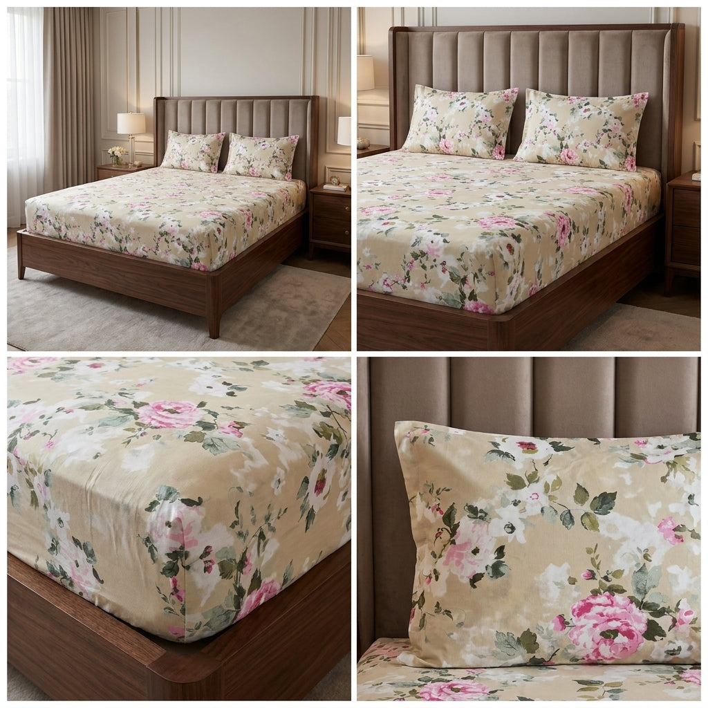 Fitted Bedsheets Pure Cotton 108 BY 108 Inch