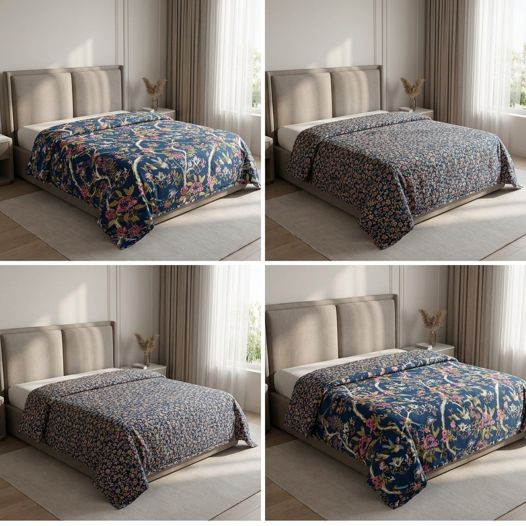 Double Reversible Mulmul Dohar – 350 Thread Count | Premium Summer Comfort