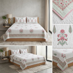 Motif Muslin Quilted Bedcover – King Size Luxury Product Code :- 55B365RKEH