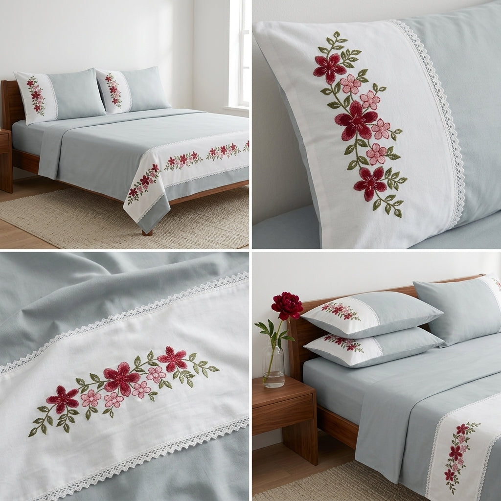 ✨ English King Size Non - Quilted Bedcover– 108 × 108 Inches ✨
