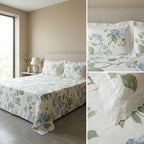 Floral King Size Bedsheet with Designer Lace Pillow Covers (108 x 108 Inches) Product Code:- 55B1099001250KEH