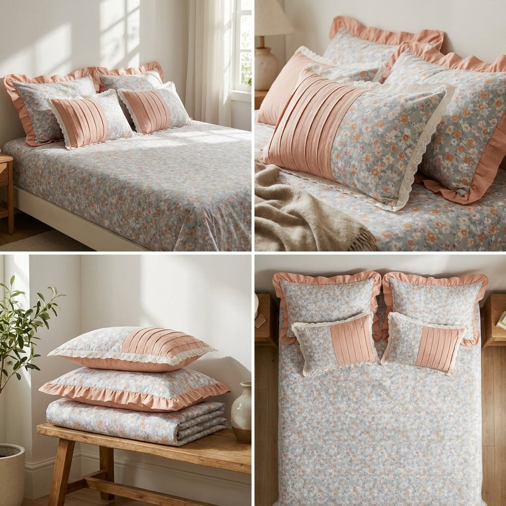 Premium Summer Bedsheet Set – 5 Piece Cotton Collection