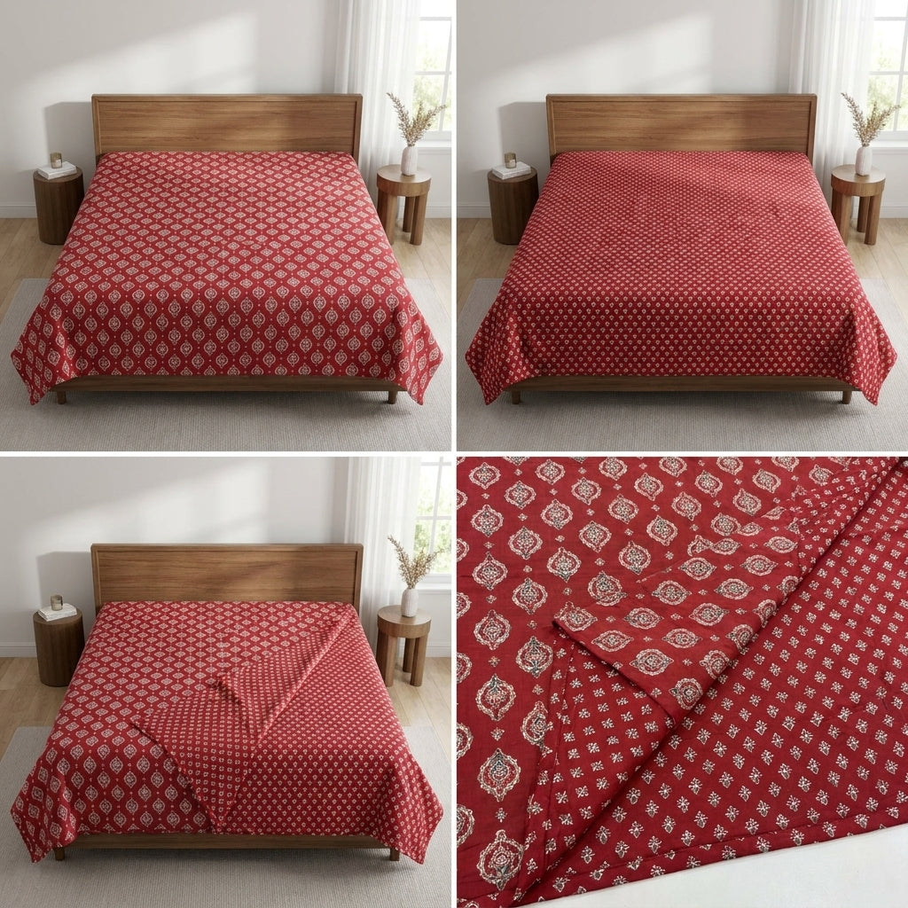 Double Reversible Mulmul Dohar – 350 Thread Count | Premium Summer Comfort Product Code :- 55B172RKEH