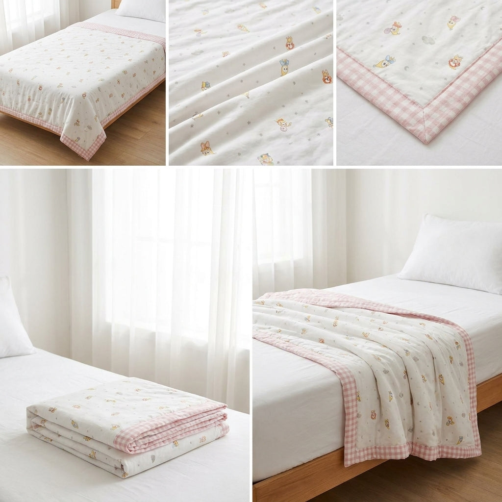 Kids Mulmul Single Bed Dohar – Soft & Cozy Collection