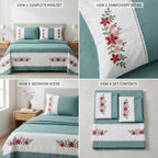 ✨ English King Size Non - Quilted Bedcover– 108 × 108 Inches ✨