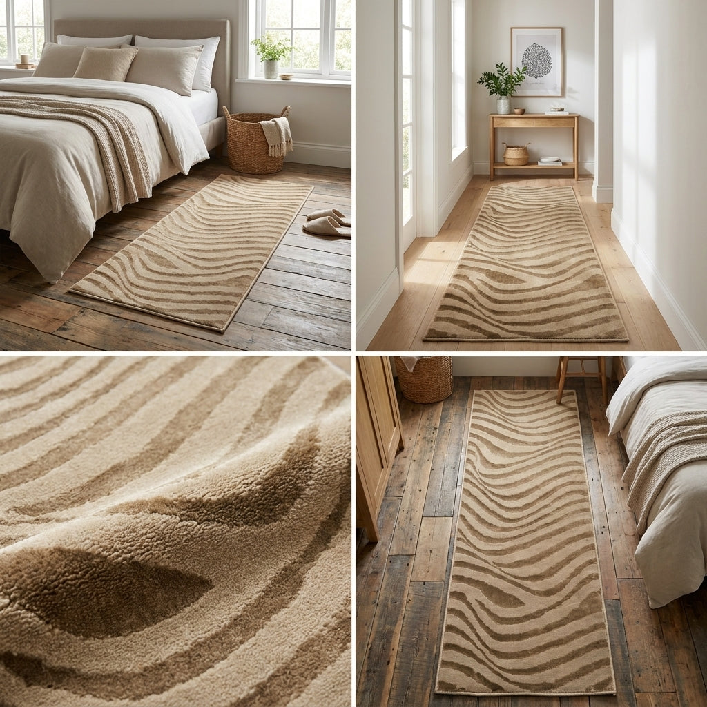 Luxury Bedside Runner Rug – Soft Modern Bedroom Carpet (60 × 140 CM) ✨