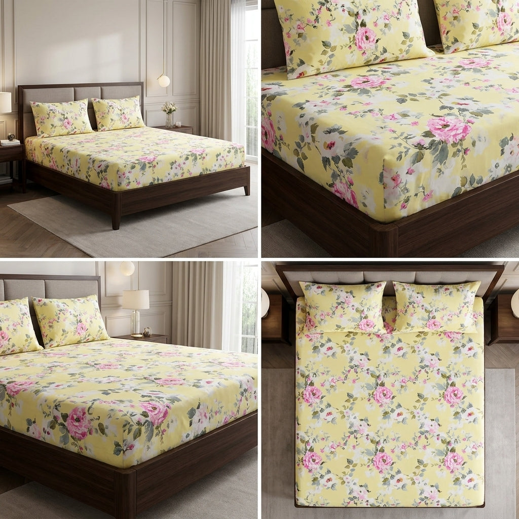 Fitted Bedsheets Pure Cotton 108 BY 108 Inch