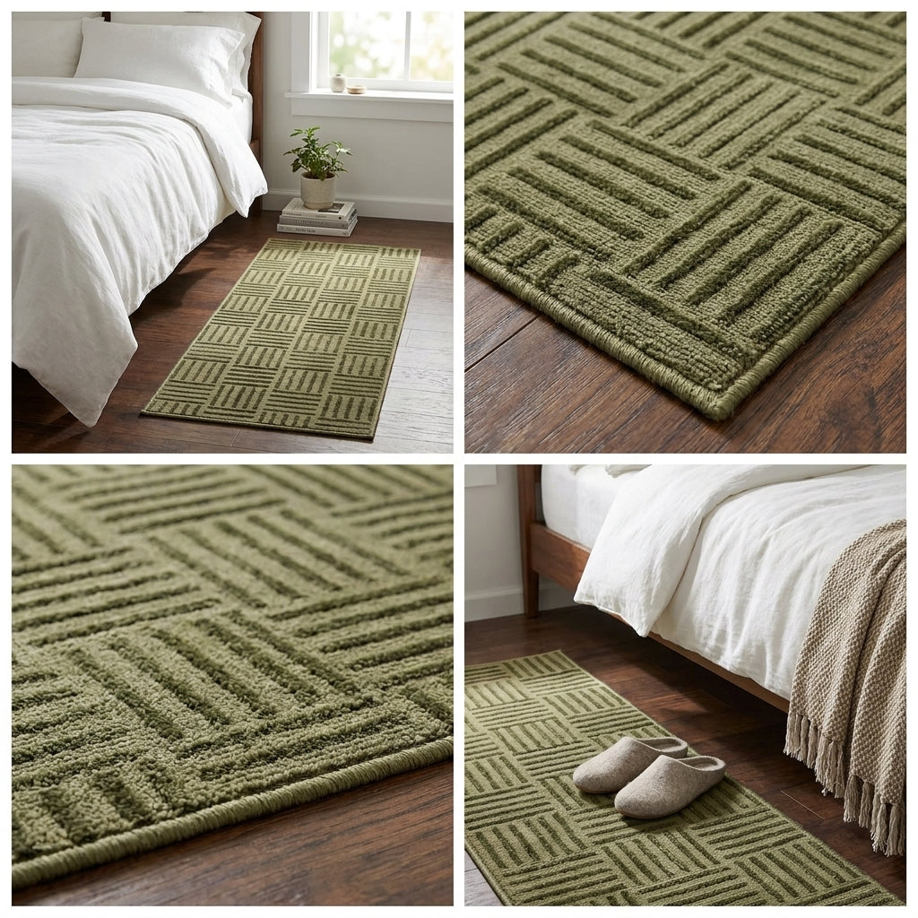 Luxury Bedside Runner Rug – Soft Modern Bedroom Carpet (60 × 140 CM) ✨