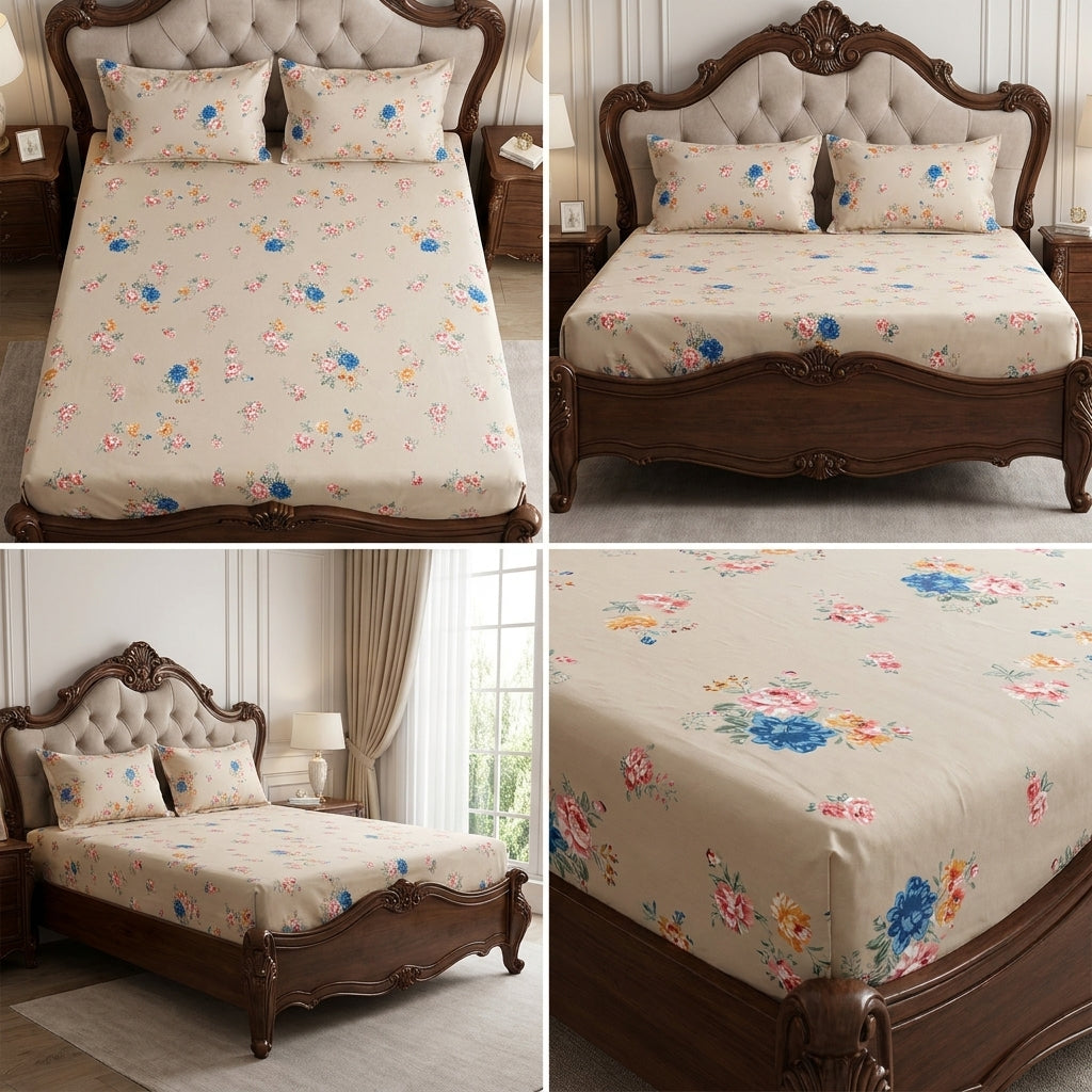 Fitted Bedsheets Pure Cotton 108 BY 108 Inch