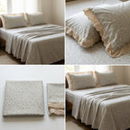 Thick Cotton Bedsheet With Chicken Lace Pillow Covers 108 -108 inch Product Code :- 55B96RKEH
