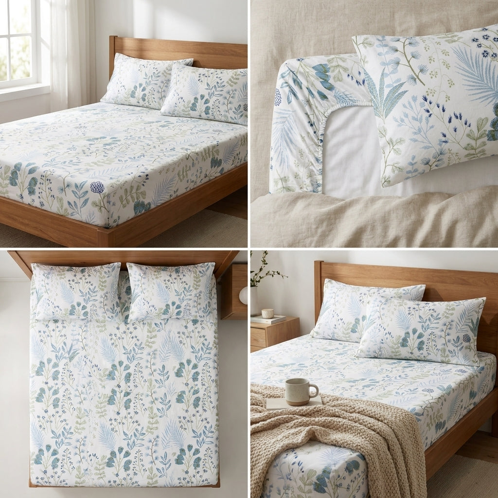 Classical Design Elastic/Fitted Bedsheets Pure Cotton 108 BY 108 Inch