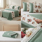 ✨ English King Size Non - Quilted Bedcover– 108 × 108 Inches ✨