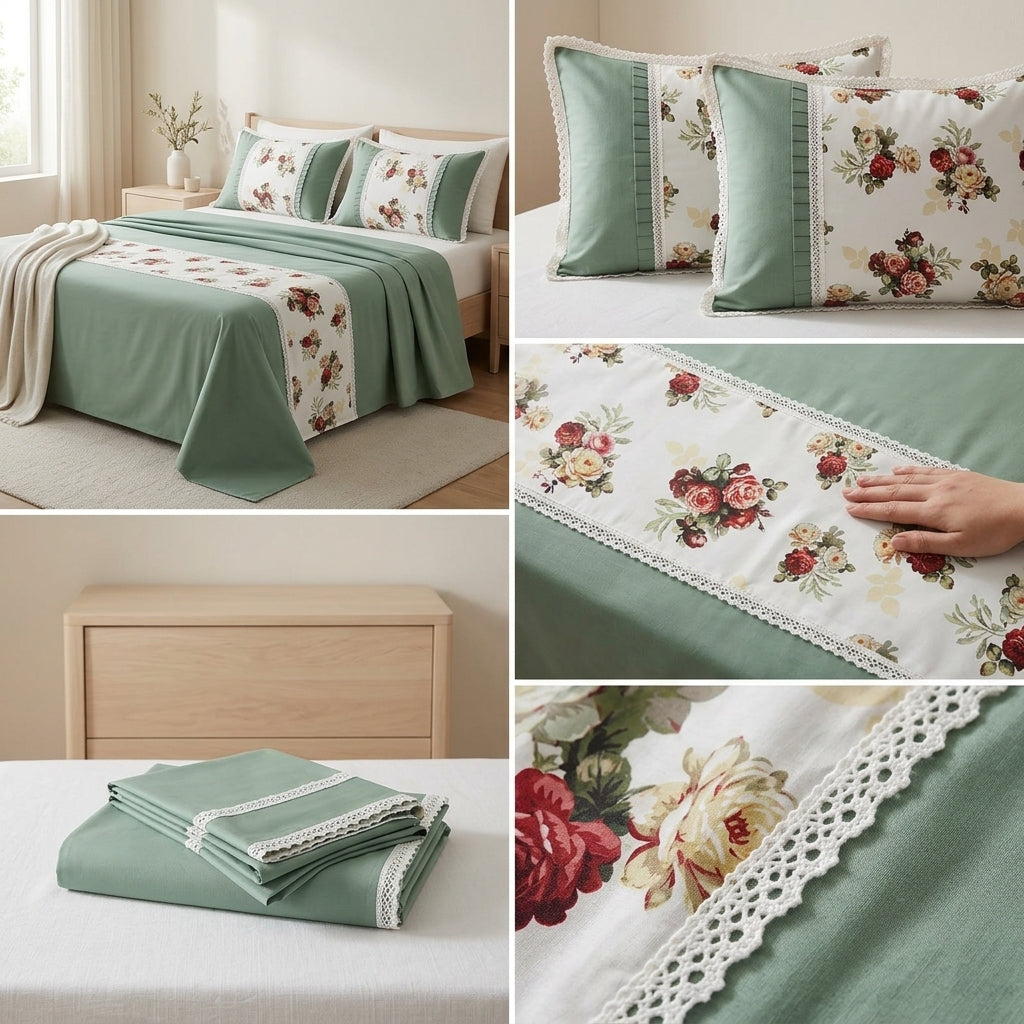 ✨ English King Size Non - Quilted Bedcover– 108 × 108 Inches ✨