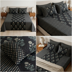 Jumbo Calcutta Phulkari Designs King Size Bedsheet Set (120 x 120 Inches) Product Code :- 55B145RKEH