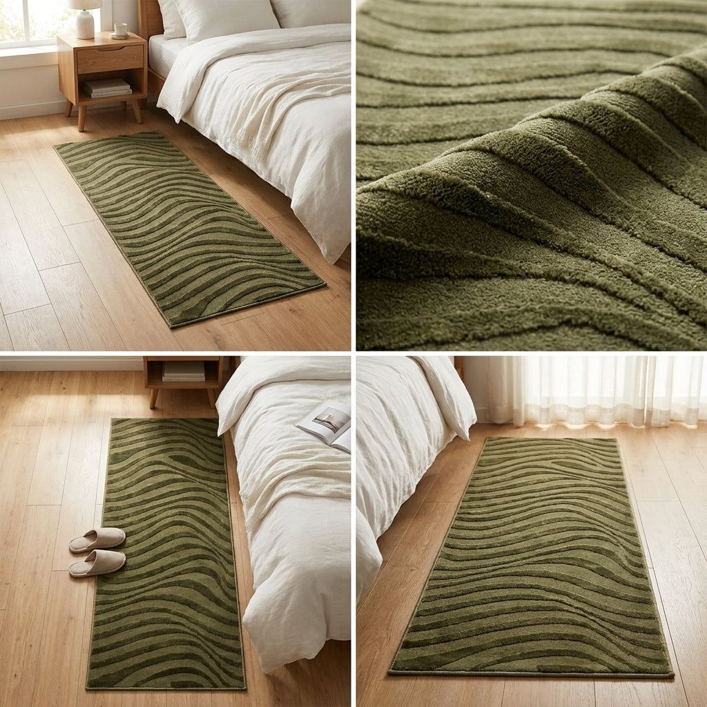 Luxury Bedside Runner Rug – Soft Modern Bedroom Carpet (60 × 140 CM) ✨