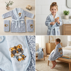 Kids 3-Piece Bathrobe & Towel Set | Bathrobe + Bath Towel + Hand Towel
