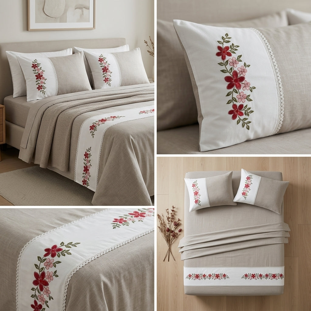 ✨ English King Size Non - Quilted Bedcover– 108 × 108 Inches ✨