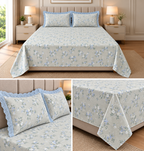 English Garden Cotton Floral Bedsheet Set – King Size 3 Pcs
