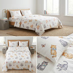 Soft & Playful Kids Bedsheet Set (108 × 108) – 100 % Soft Pure Cotton with 2 Pillow Covers