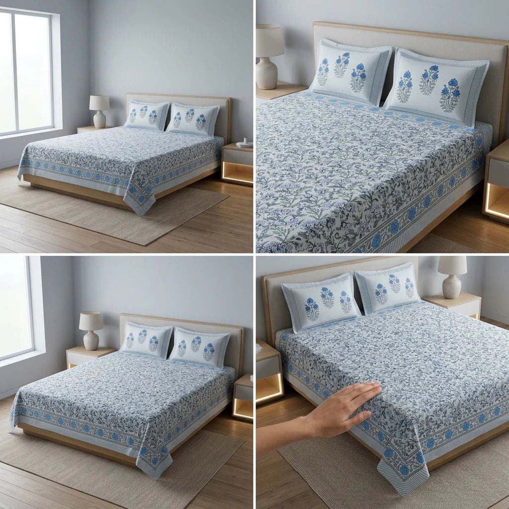 World's Finest Percale Dye Base Bedsheets – 600 Thread Count (King Size 108 x 108 inches) Product Code :- 55B188RKEH