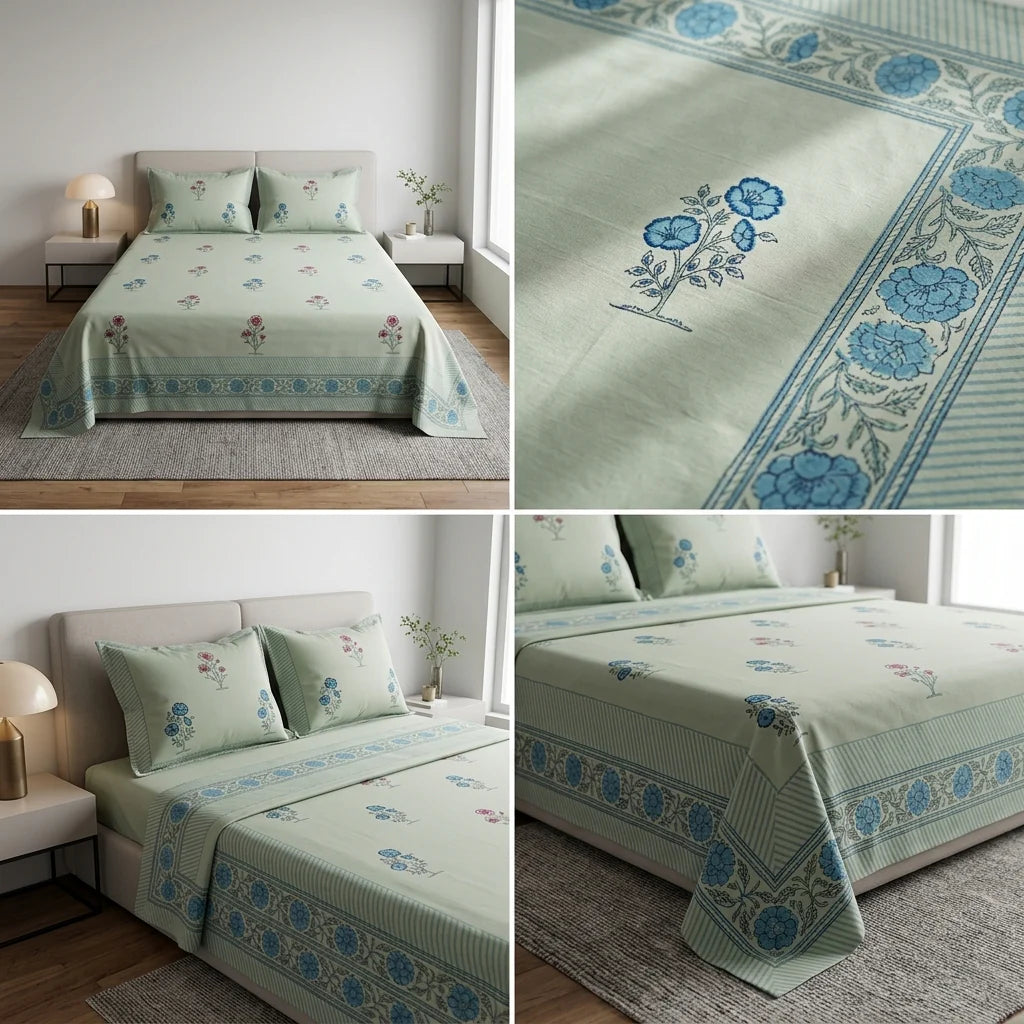 World's Finest Percale Dye Base Bedsheets – 600 Thread Count (King Size 108 x 108 inches) Product Code :- 55B188RKEH