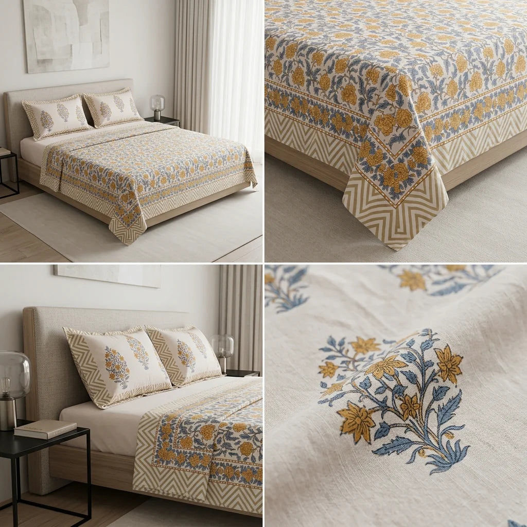 World's Finest Percale Dye Base Bedsheets – 600 Thread Count (King Size 108 x 108 inches) Product Code :- 55B188RKEH