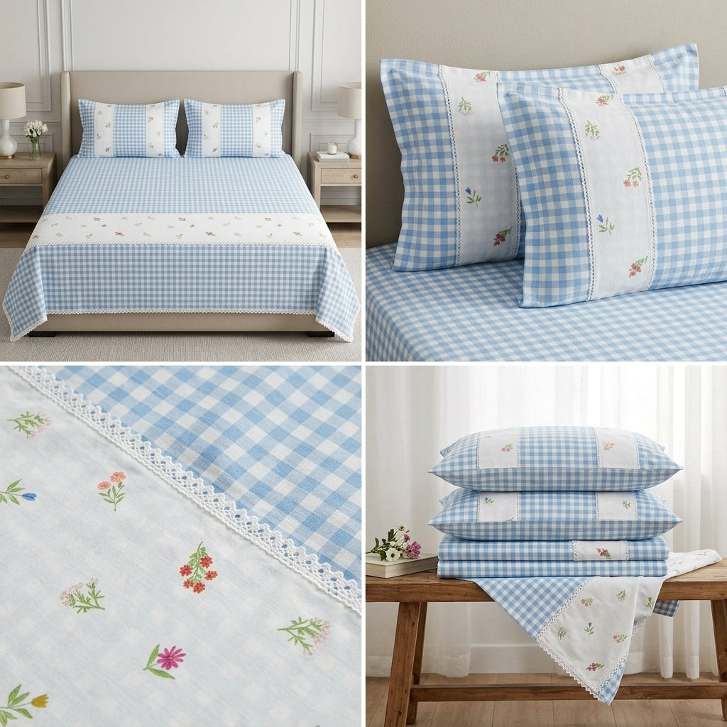Victorian Non - Quilted Bedcover Size– 108 × 108 Inches ✨