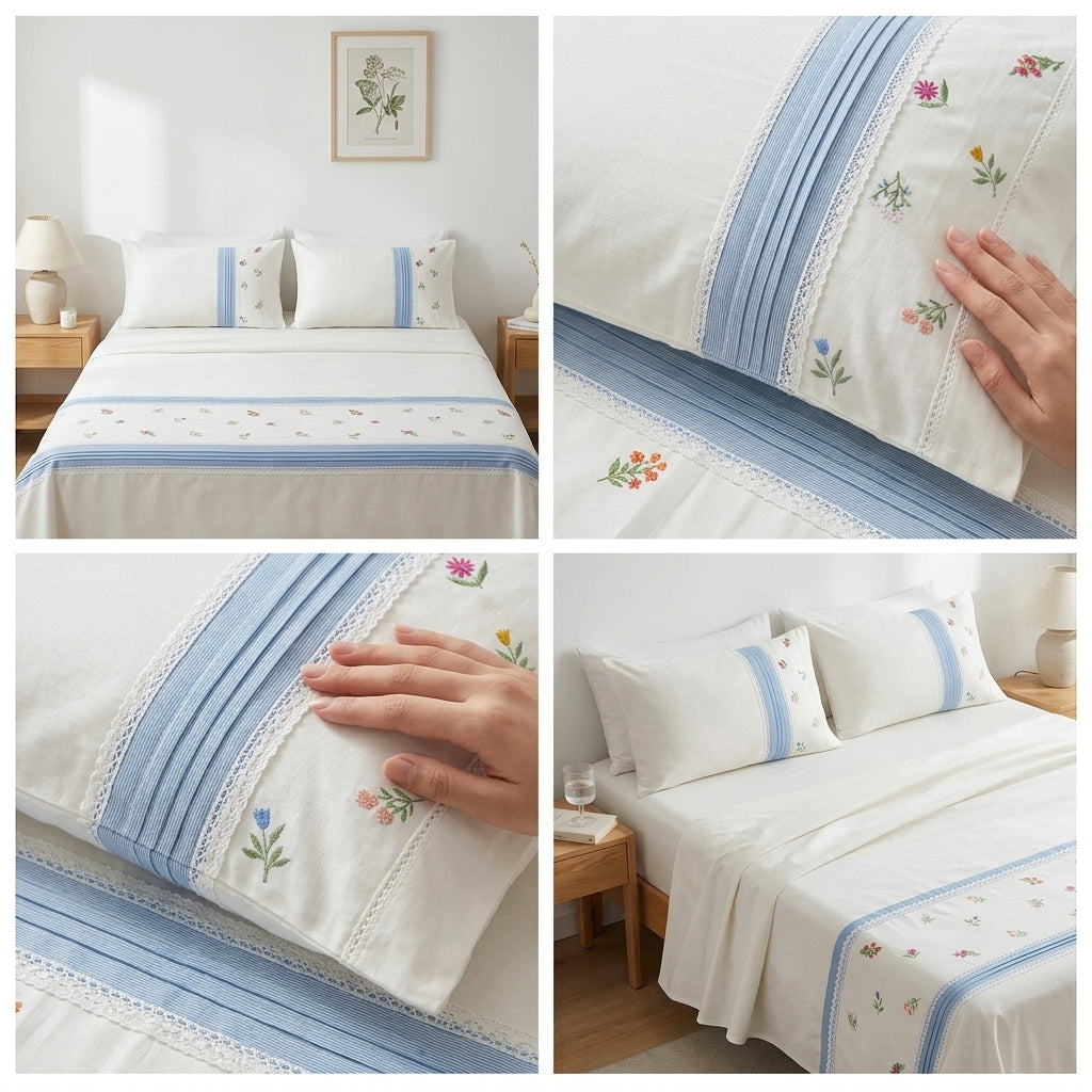 ✨ English King Size Non - Quilted Bedcover– 108 × 108 Inches ✨