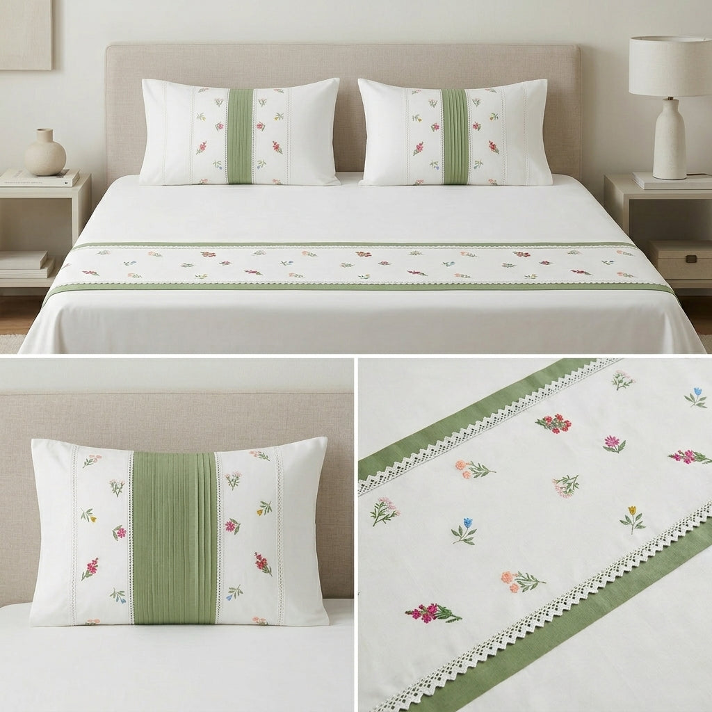 ✨ English King Size Non - Quilted Bedcover– 108 × 108 Inches ✨
