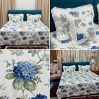 ✨  5 Piece King Size Bedsheet Set with Filled Cushions ✨