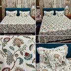 ✨  5 Piece King Size Bedsheet Set with Filled Cushions ✨