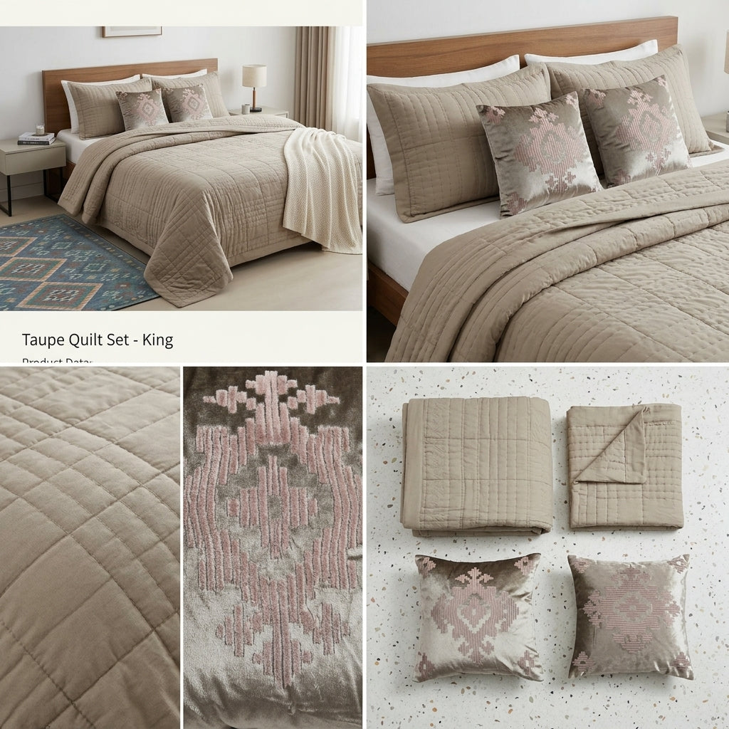 ✨Regal Touch Quilted Bedcovers Bedcover Set – 5 Piece Luxury Bedding Collection ✨