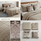 ✨Regal Touch Quilted Bedcovers Bedcover Set – 5 Piece Luxury Bedding Collection ✨