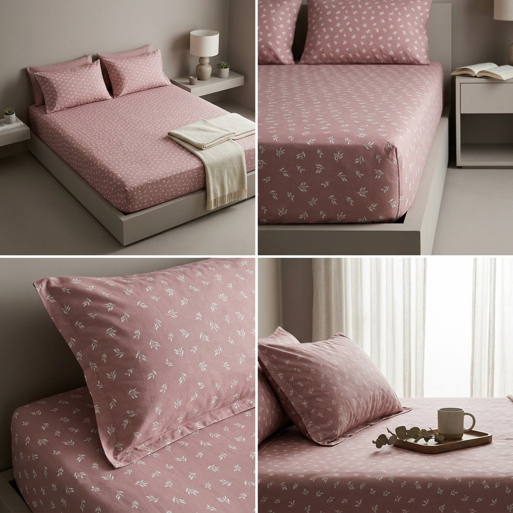Classical Design Elastic/Fitted Bedsheets Pure Cotton 108 BY 108 Inch