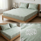 Classical Design Elastic/Fitted Bedsheets Pure Cotton 108 BY 108 Inch