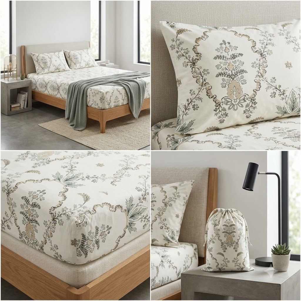 Classical Design Elastic/Fitted Bedsheets Pure Mulmul Cotton 108 BY 108 Inch Product Code :- 55B135RKEH