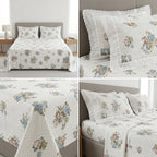Floral King Size Bedsheet with Designer Lace Pillow Covers (108 x 108 Inches) Product Code:- 55B1099001250KEH