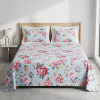 Floral King Size Bedsheet with Designer Lace Pillow Covers (108 x 108 Inches) Product Code:- 55B1099001250KEH