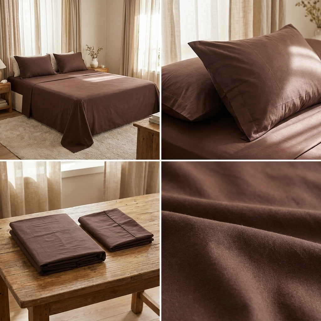 Jumbo Plain Bedsheet Set – Soft & Elegant Everyday Comfort 120 x 108
