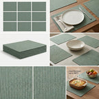 PVC Leather Texture Table Mats – Set of 6