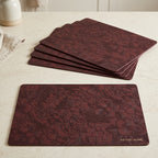 PVC Leather Texture Table Mats – Set of 6