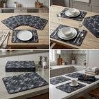 PVC Leather Texture Table Mats – Set of 6