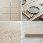 PVC Leather Texture Table Mats – Set of 6