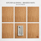 PVC Leather Texture Table Mats – Set of 6