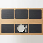 PVC Leather Texture Table Mats – Set of 6