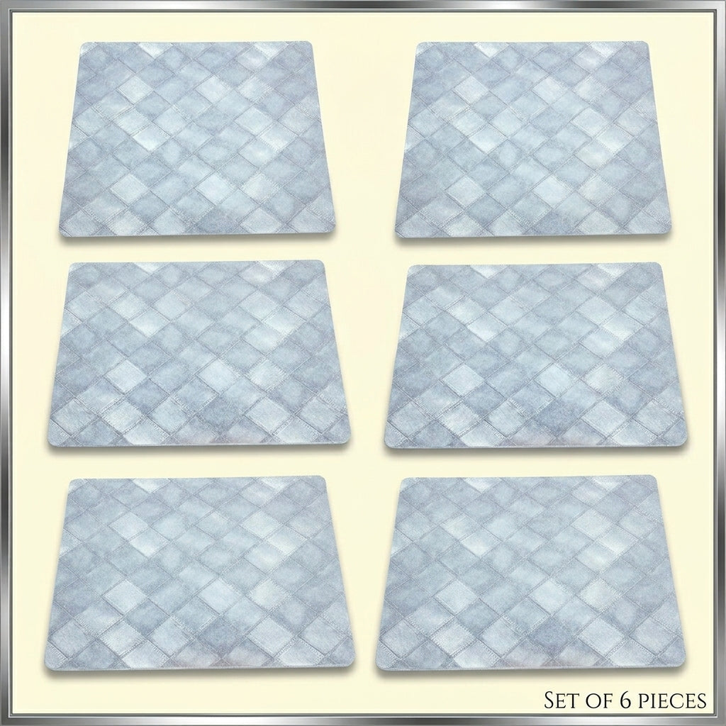 PVC Leather Texture Table Mats – Set of 6