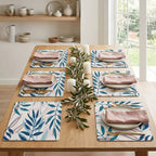 PVC Leather Texture Table Mats – Set of 6