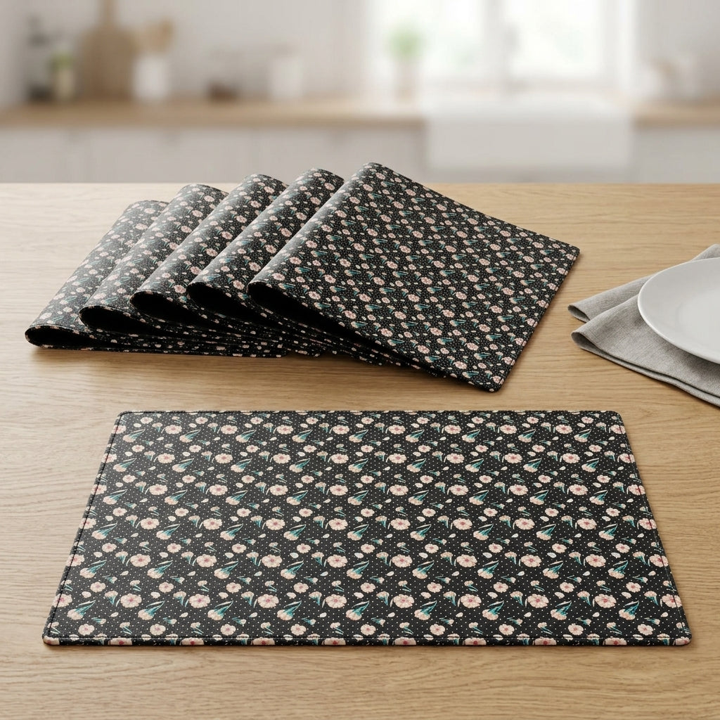 PVC Leather Texture Table Mats – Set of 6