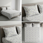Super Soft Thick Cotton King Size Bedsheet with 2 Matching Pillow Covers